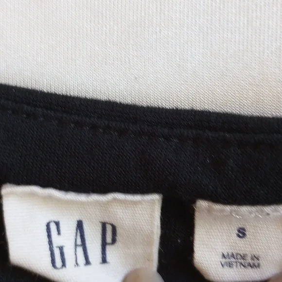 Gap 3/4 Sleeve Ponte Sheath Boatneck Curved Shirttail Hem Dress S Black - Picture 5 of 10